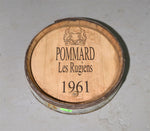 French Oak Wine Barrel Top 1961 25"D
