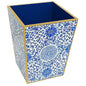 Indigo Garden Wastebasket 8.5x8.5x11"h