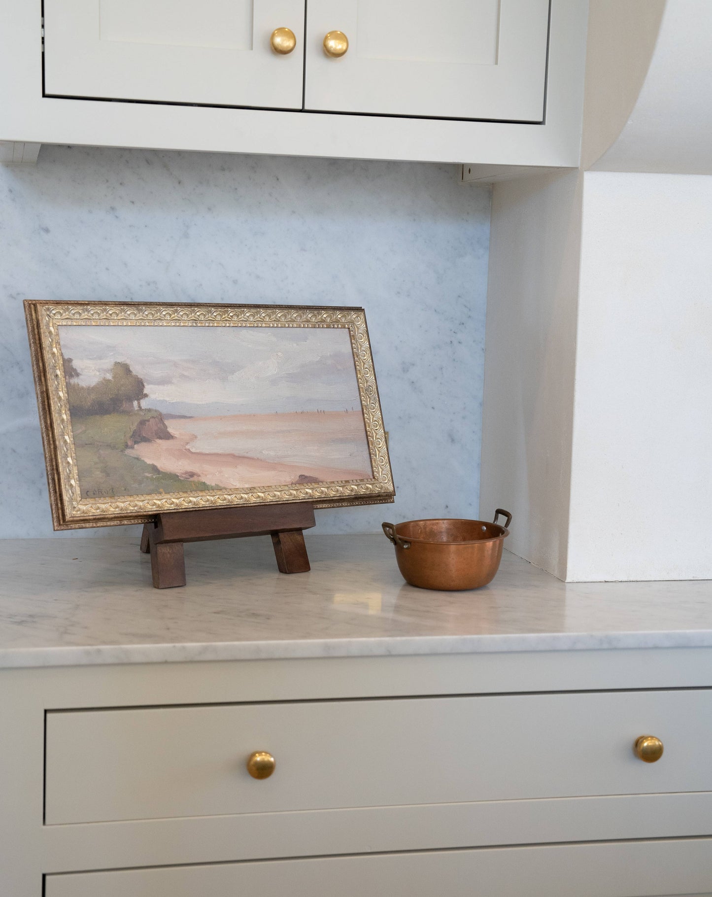 Beach Near Etretat Framed Antique Art: 7x5