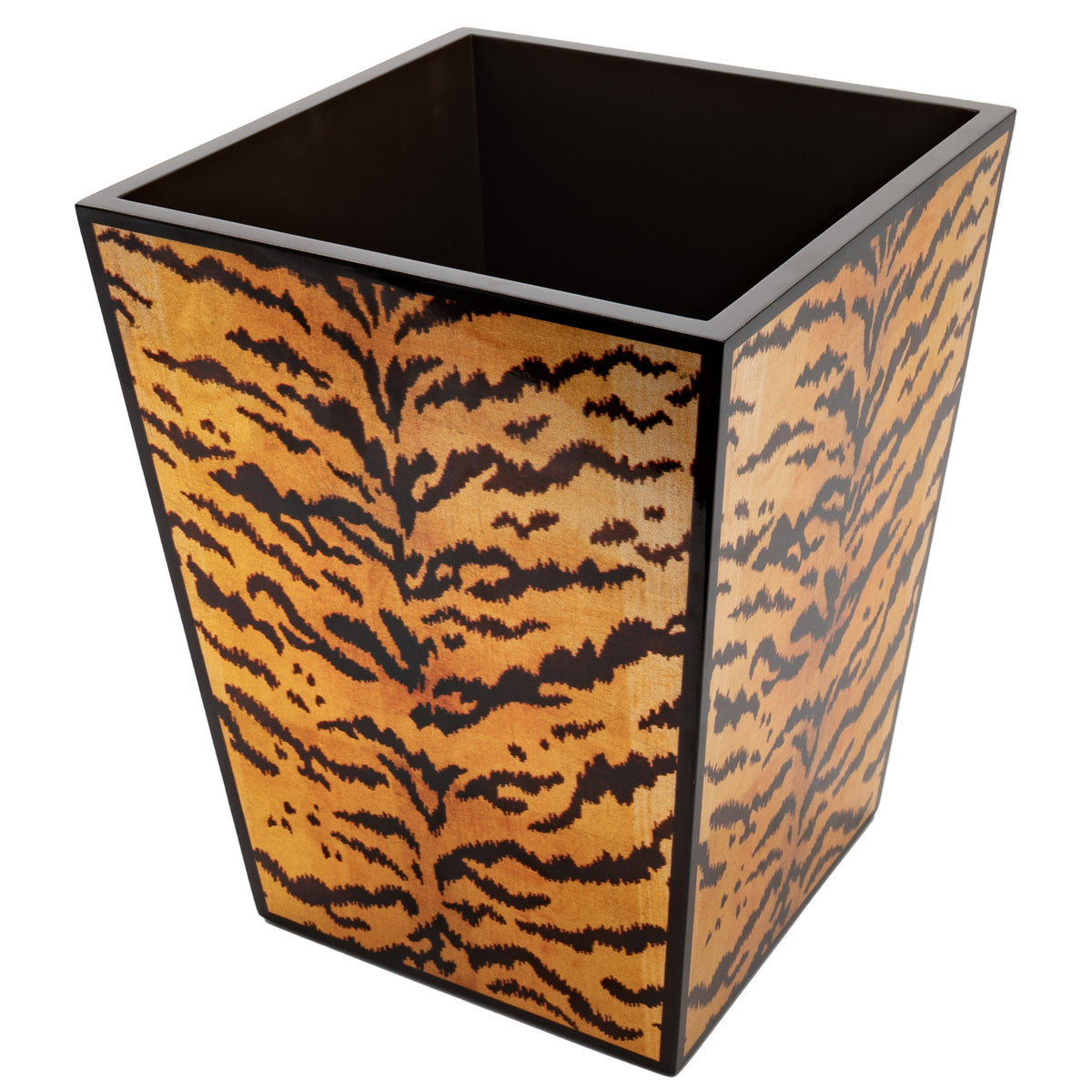Tigre Golden Wastebasket 8.5x8.5x11"h