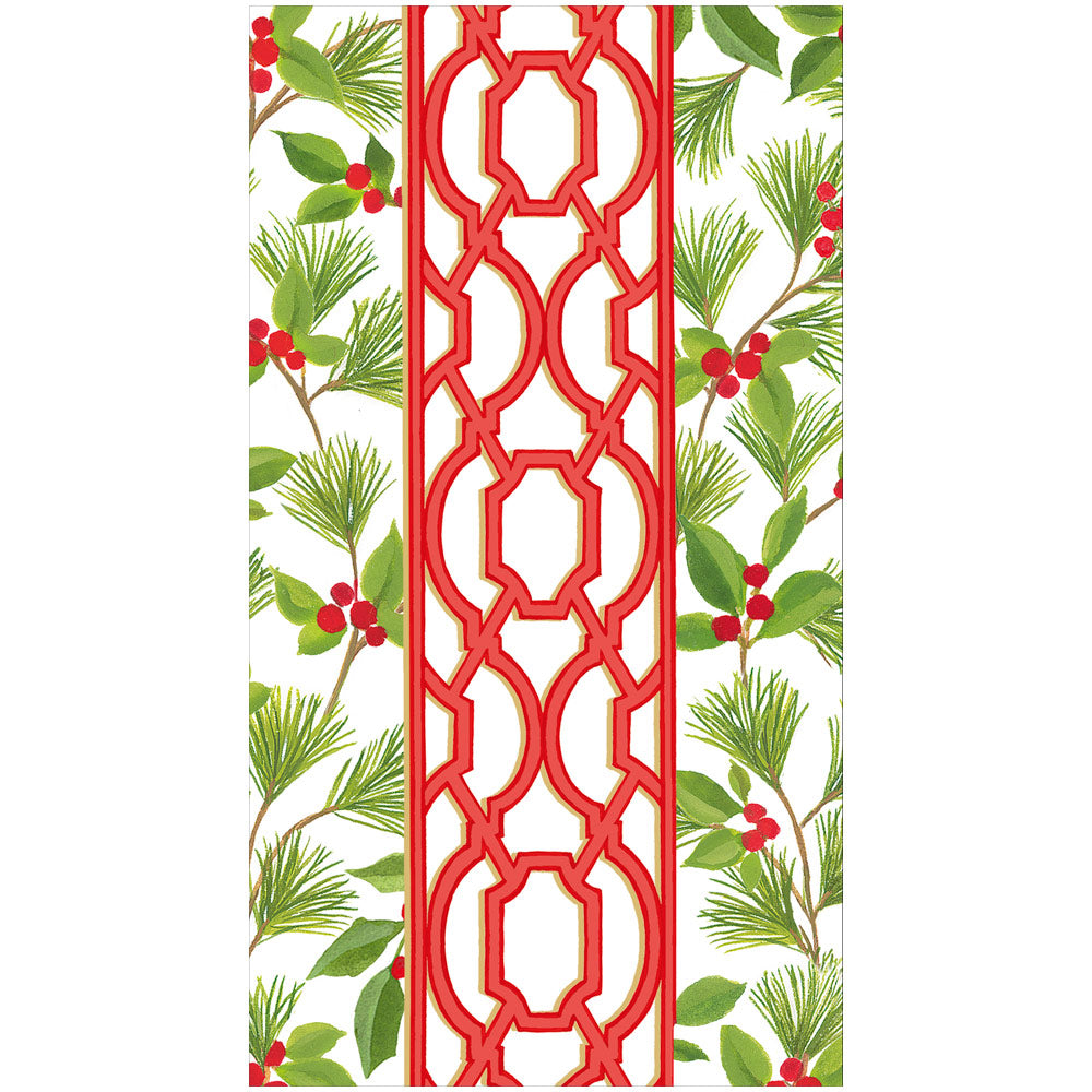 Knots and Greenery White Guest Towels 4.25x7.75"