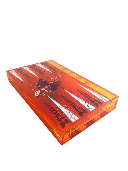 Game, Backgammon, Orange Butterfly