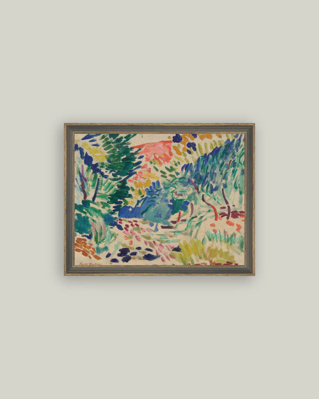 Landscape at Collioure Framed Antique Art: 6x4