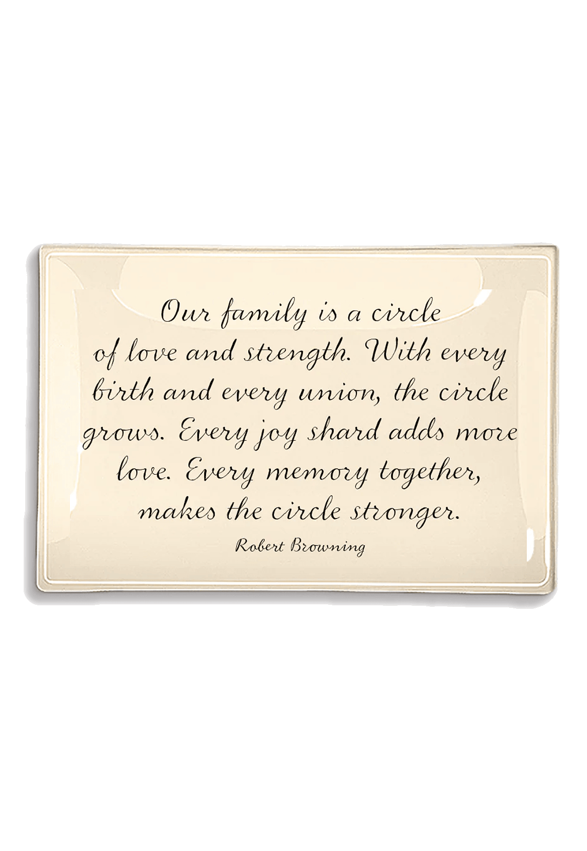 Our Family Is A Circle Decoupage Glass Tray: 5"X 8"