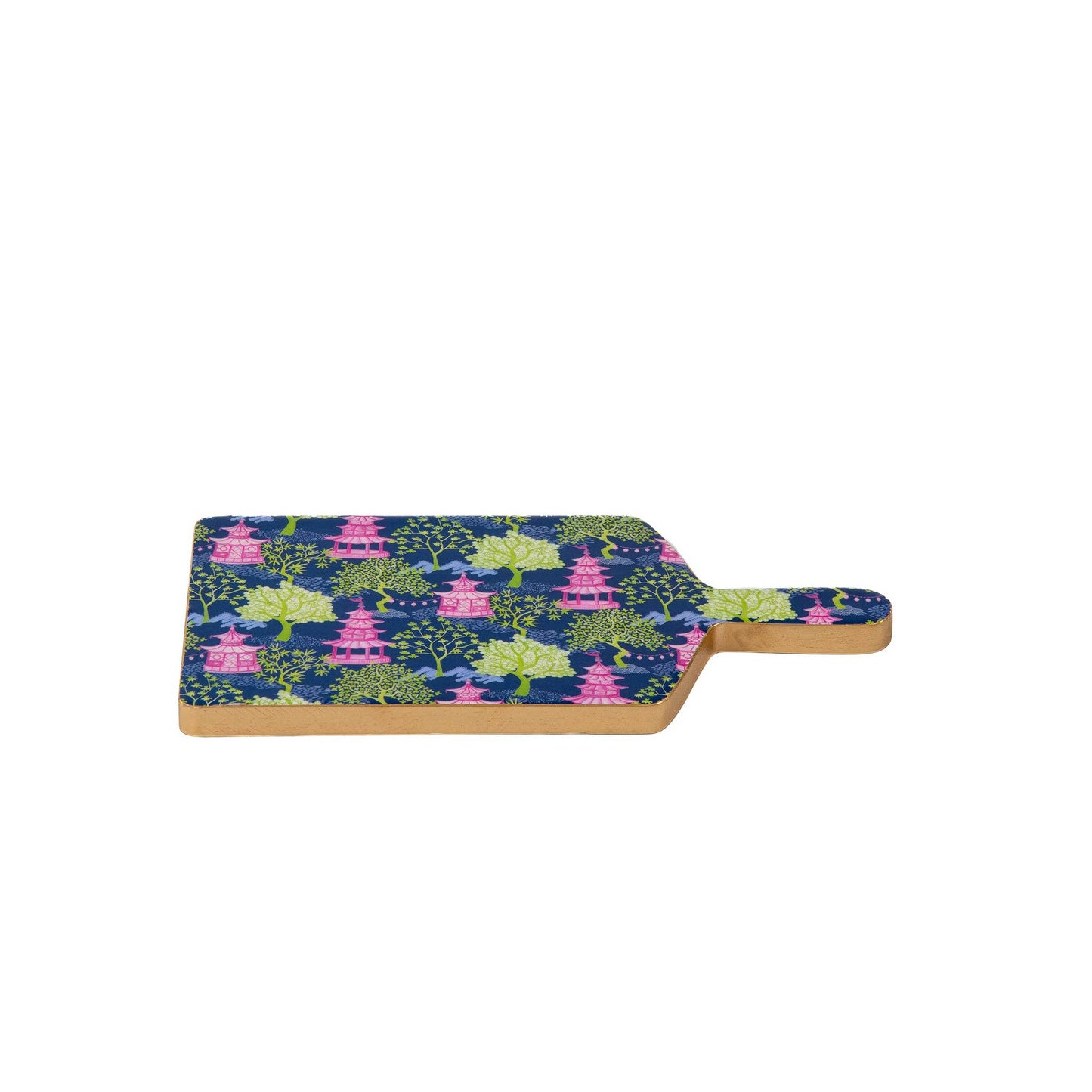 Garden Party Enameled Rectangular Charcuterie Board 6x10: Navy & Lime