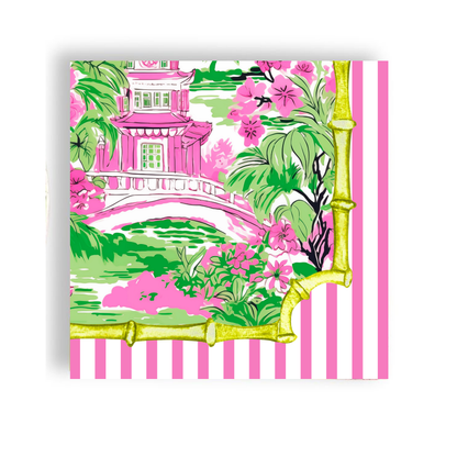 Chinoiserie Stripes Luncheon Napkins (24 ct)