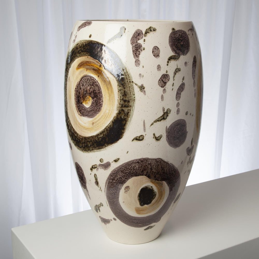 Earthtone Spots Vase 22"h