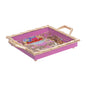 Tigers Enameled Chang Mai Tray 12x12
: Pink