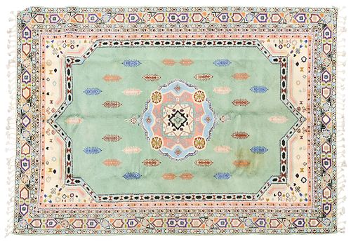 HAND KNOTTED TURKISH OUSHAK RUG