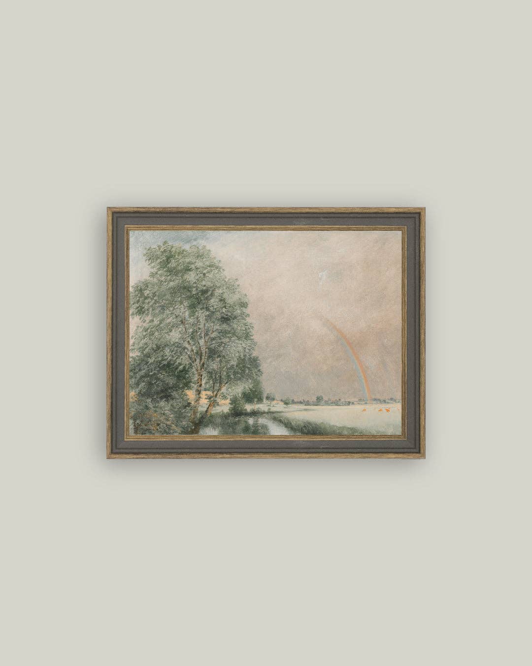 The Rainbow Framed Antique Art: 9x7