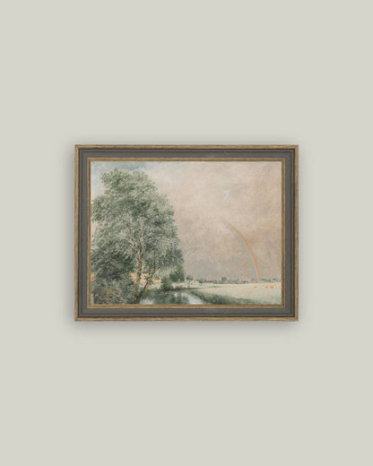The Rainbow Framed Antique Art: 9x7