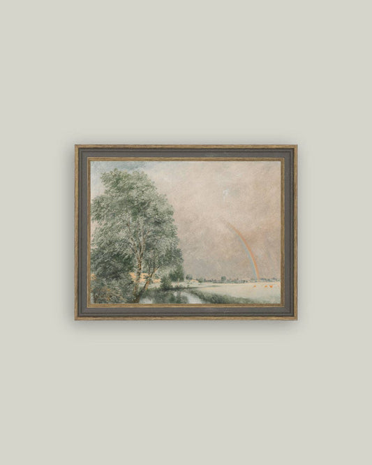 The Rainbow Framed Antique Art: 9x7