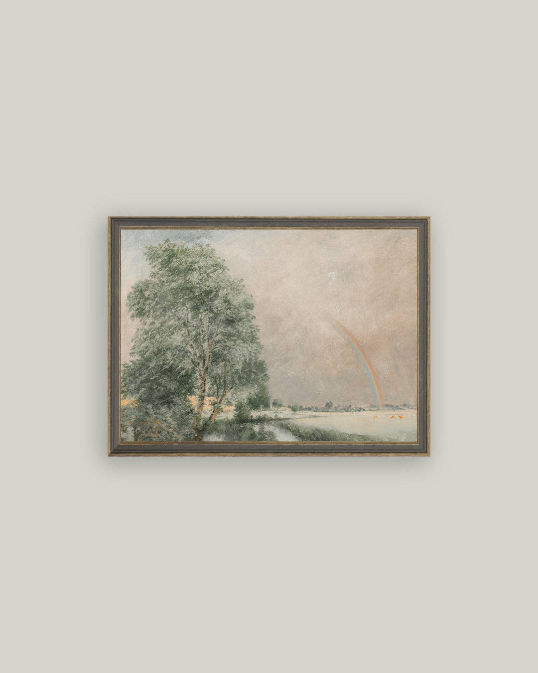 The Rainbow Framed Antique Art: 9x7