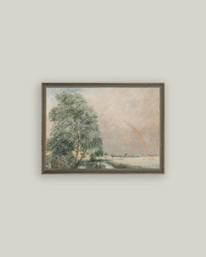 The Rainbow Framed Antique Art: 9x7