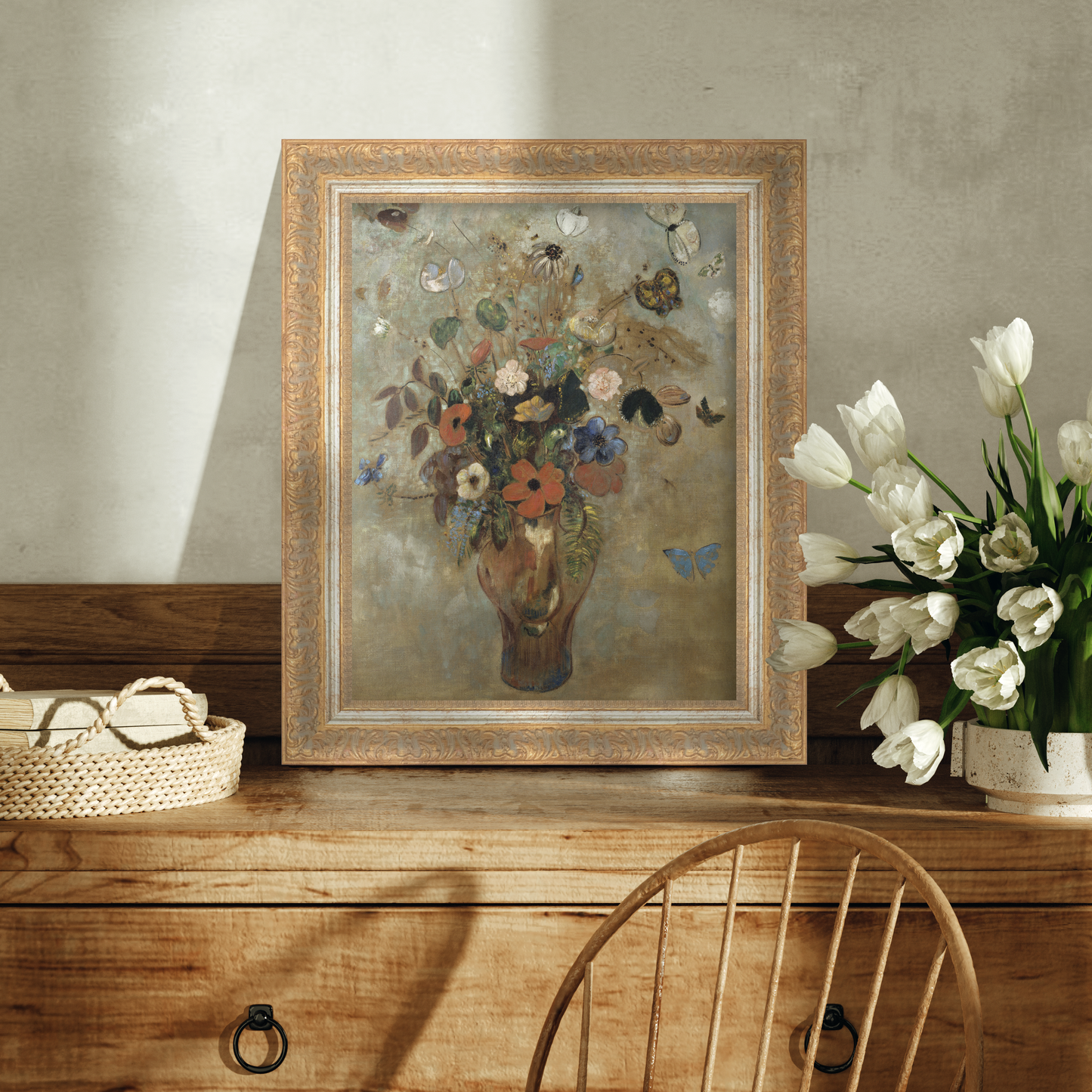 Flower Butterfly Vase: 10x12
