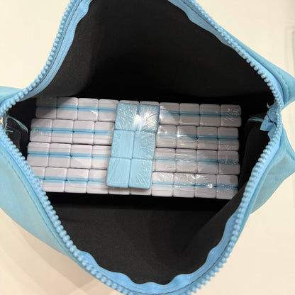 Bamboo Sky Mahjong Set 166 Tiles/Mat/Racks/Bag