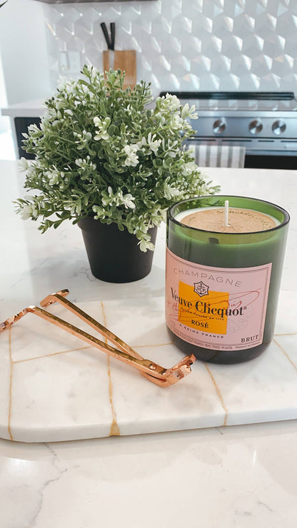 Recycled Veuve Rosé Novelty Candle: Small