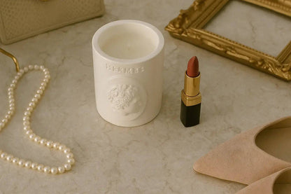Hermes Candle – Smoky Leather, Golden Resins & Timeless Spice