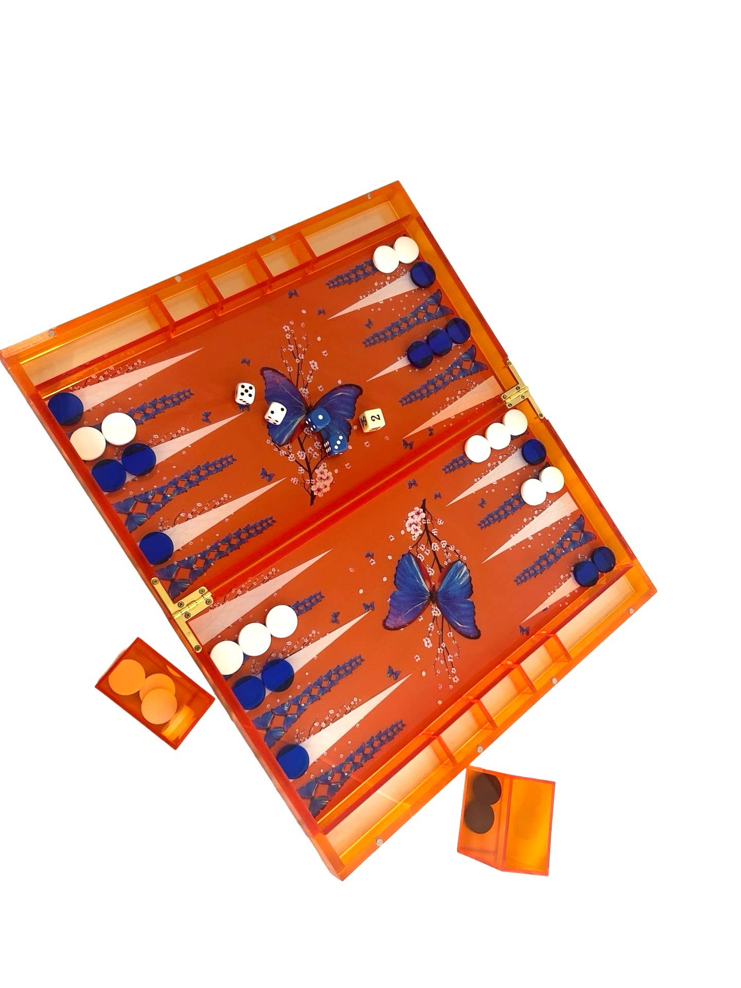 Game, Backgammon, Orange Butterfly