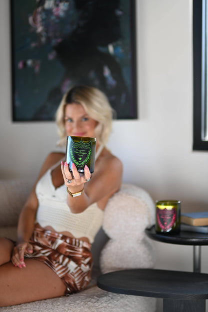 Recycled Dom Luminous Candle: Amber/Sandalwood/Leather