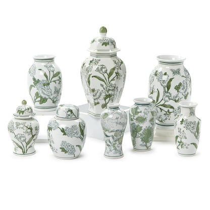 Primrose and Lotus Green and White Chinoiserie Collection