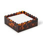 Tortoise Print Scalloped Edge Acrylic Cocktail Napkin Holder