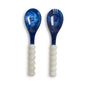 Modern Pop Blue and White Salad Serving Set of 2 in Gift Box