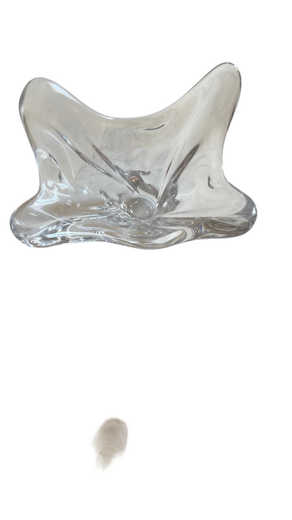 Ital Clear Art Glass Bowl 6"h