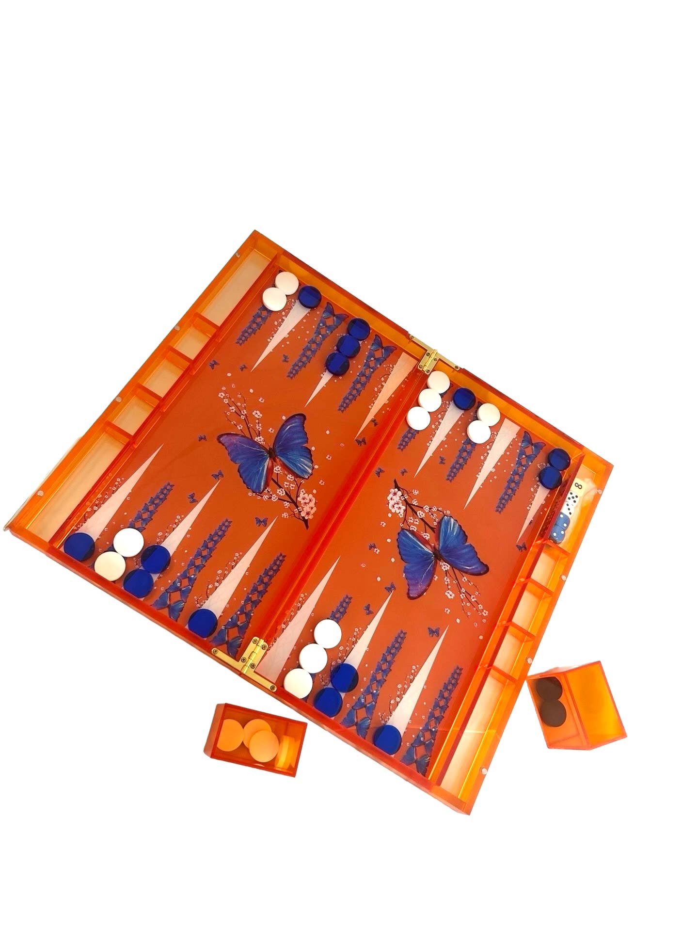Game, Backgammon, Orange Butterfly