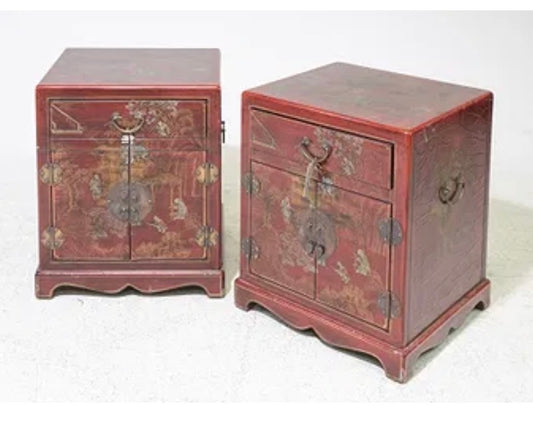 PAIR Chino Cabinets/Nightstands - 21 x 19 x 24.5"h