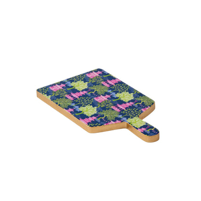 Garden Party Enameled Rectangular Charcuterie Board 6x10: Navy & Lime
