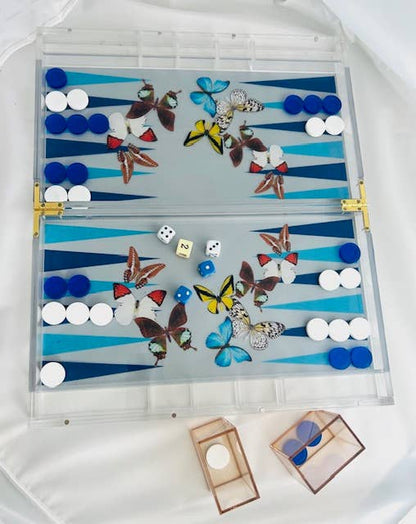 Game, Backgammon- Grey Butterfly