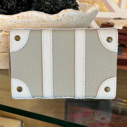 MATCH BOX Gray/White Leather