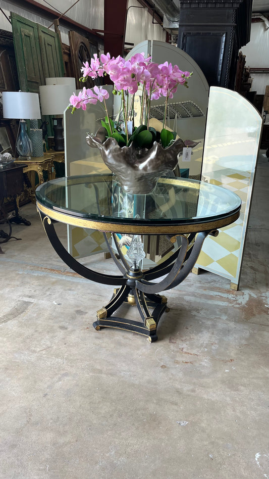 Regency Center Table Bl/Gld 48x38.5h