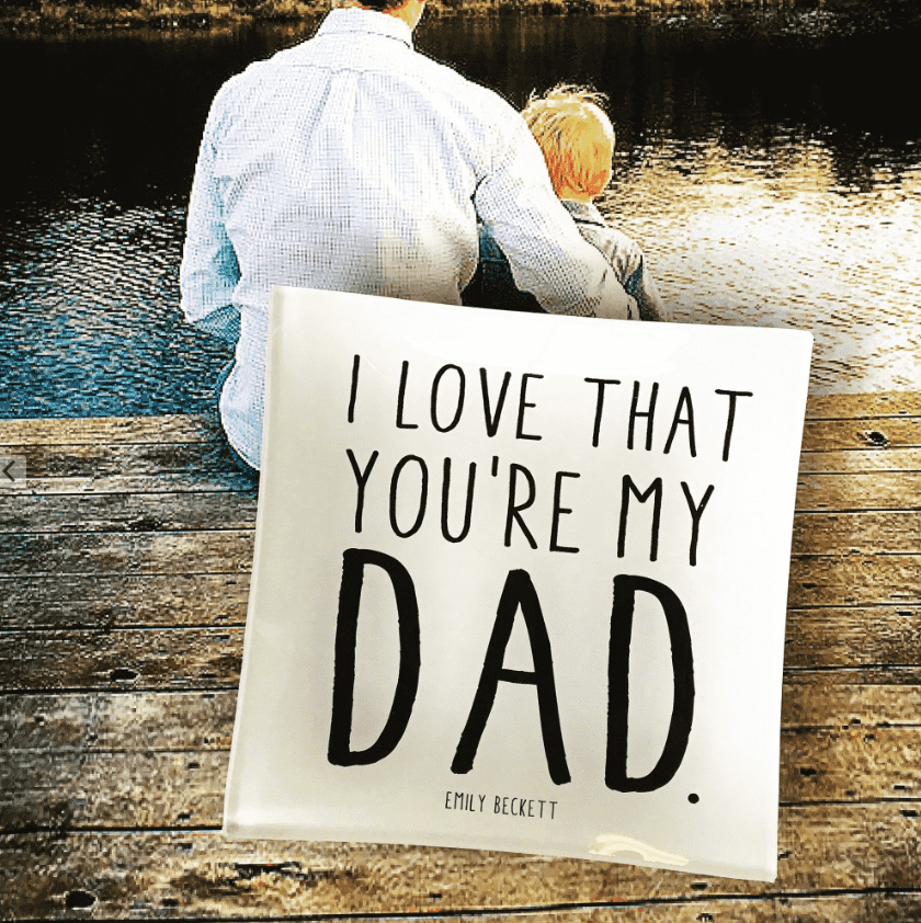 I Love That You're My Dad Decoupage Glass Tray: 6"X 6"
