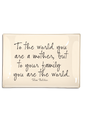To The World You Are A Mother Decoupage Glass Tray: 4"X 6"