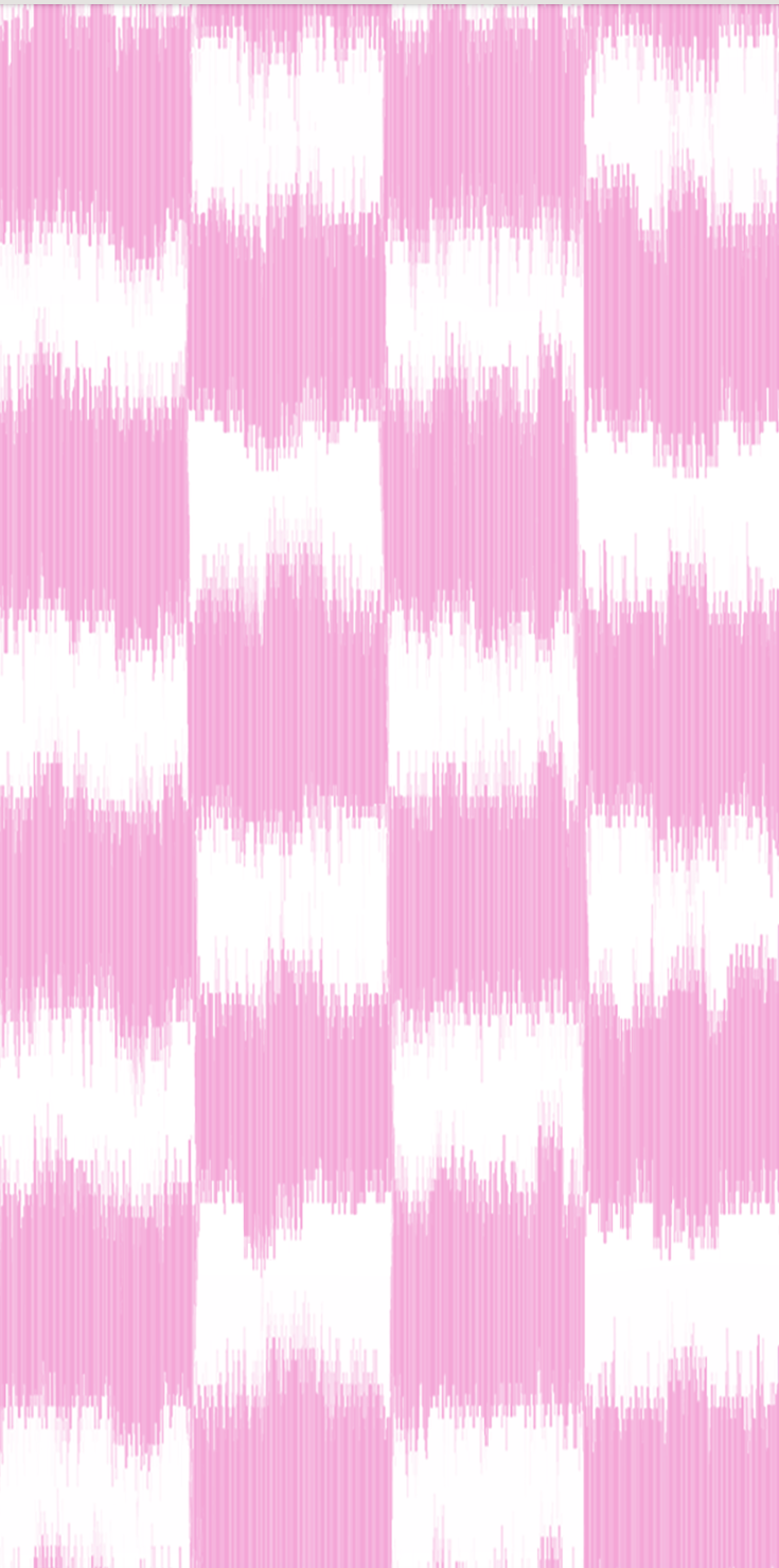 Checkered Ikat Enameled Rectangular Charcuterie Board 6x10 - Pink