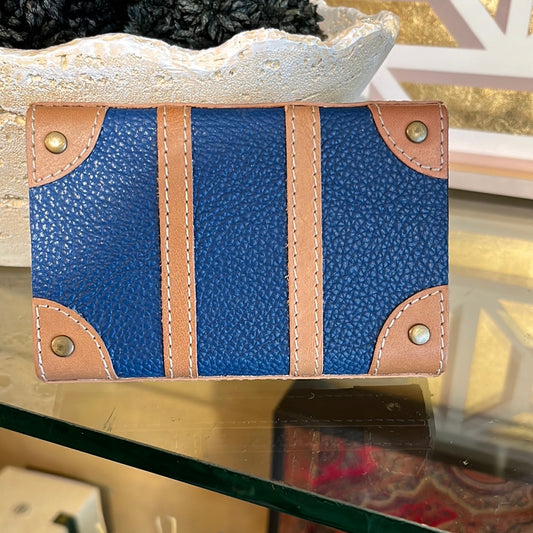 MATCH BOX Navy and Aged Camel Leather