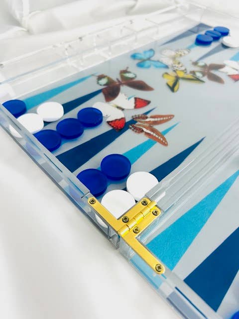 Game, Backgammon- Grey Butterfly