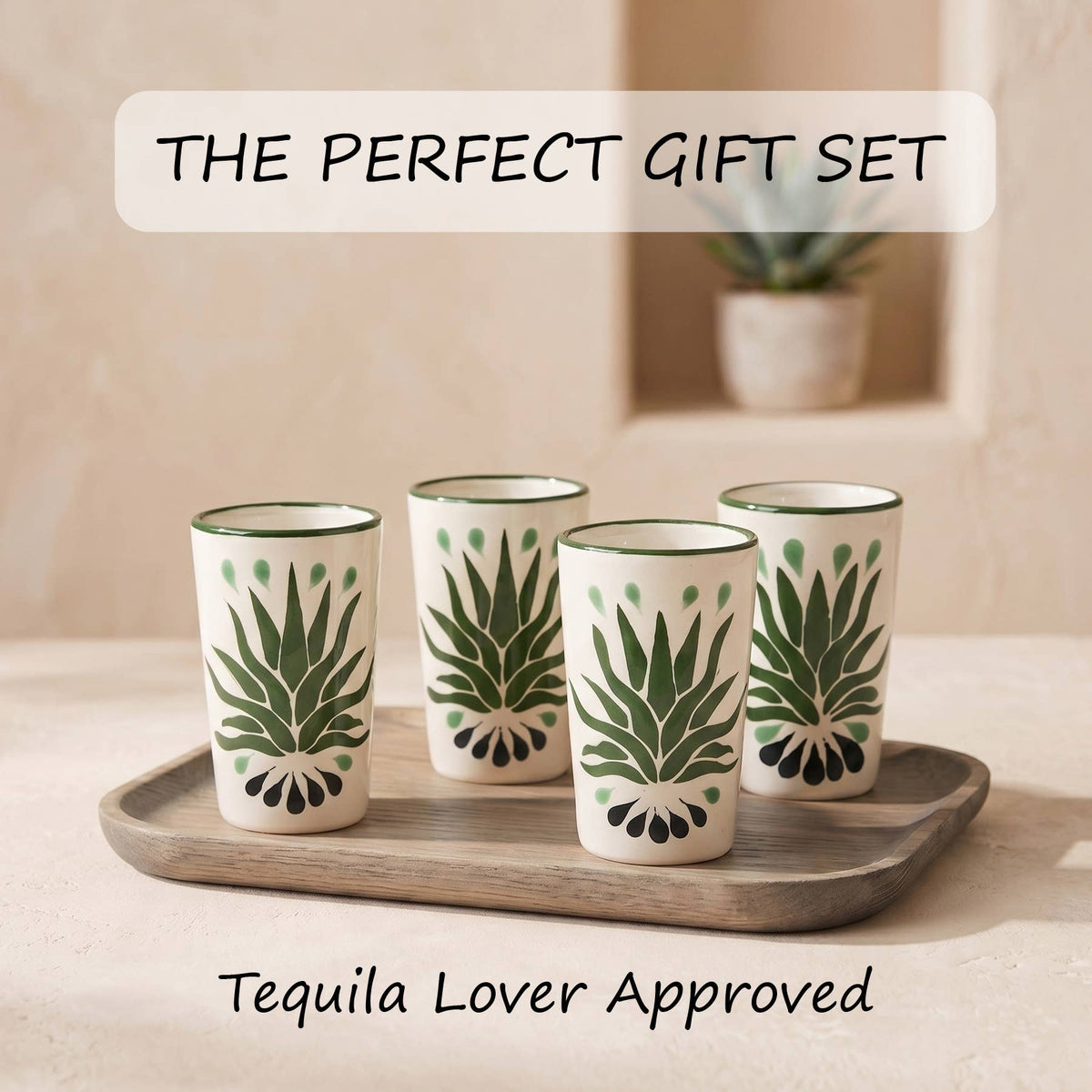Shot Glasses, Agave Made in Mexico