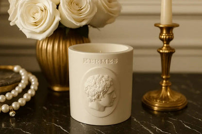 Hermes Candle – Smoky Leather, Golden Resins & Timeless Spice
