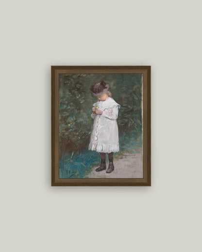 Mauve Daughter of the Artist Framed Antique Art: 8x10