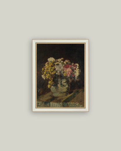 Vase of Pink & Yellow Flowers Framed Art: 4x6