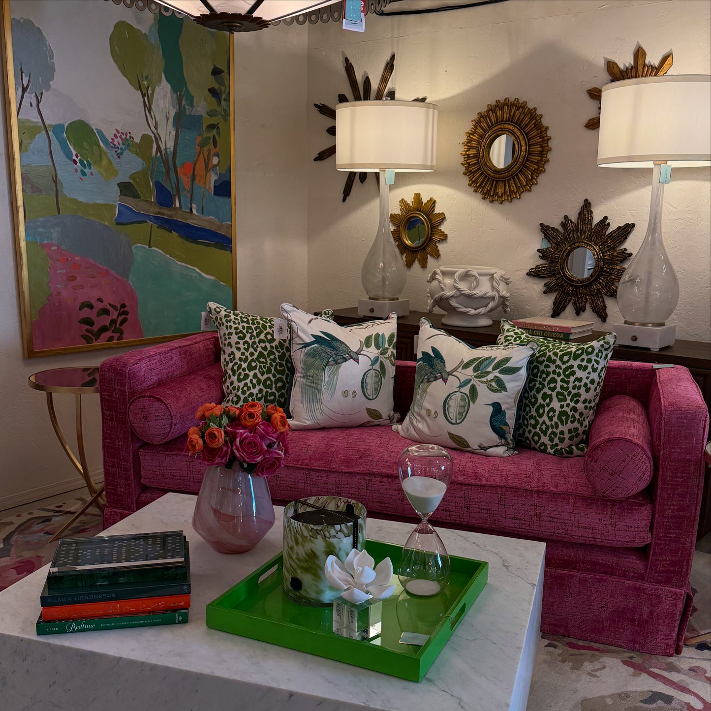 Rex Windsor Pink Sofa 81x30x31"h