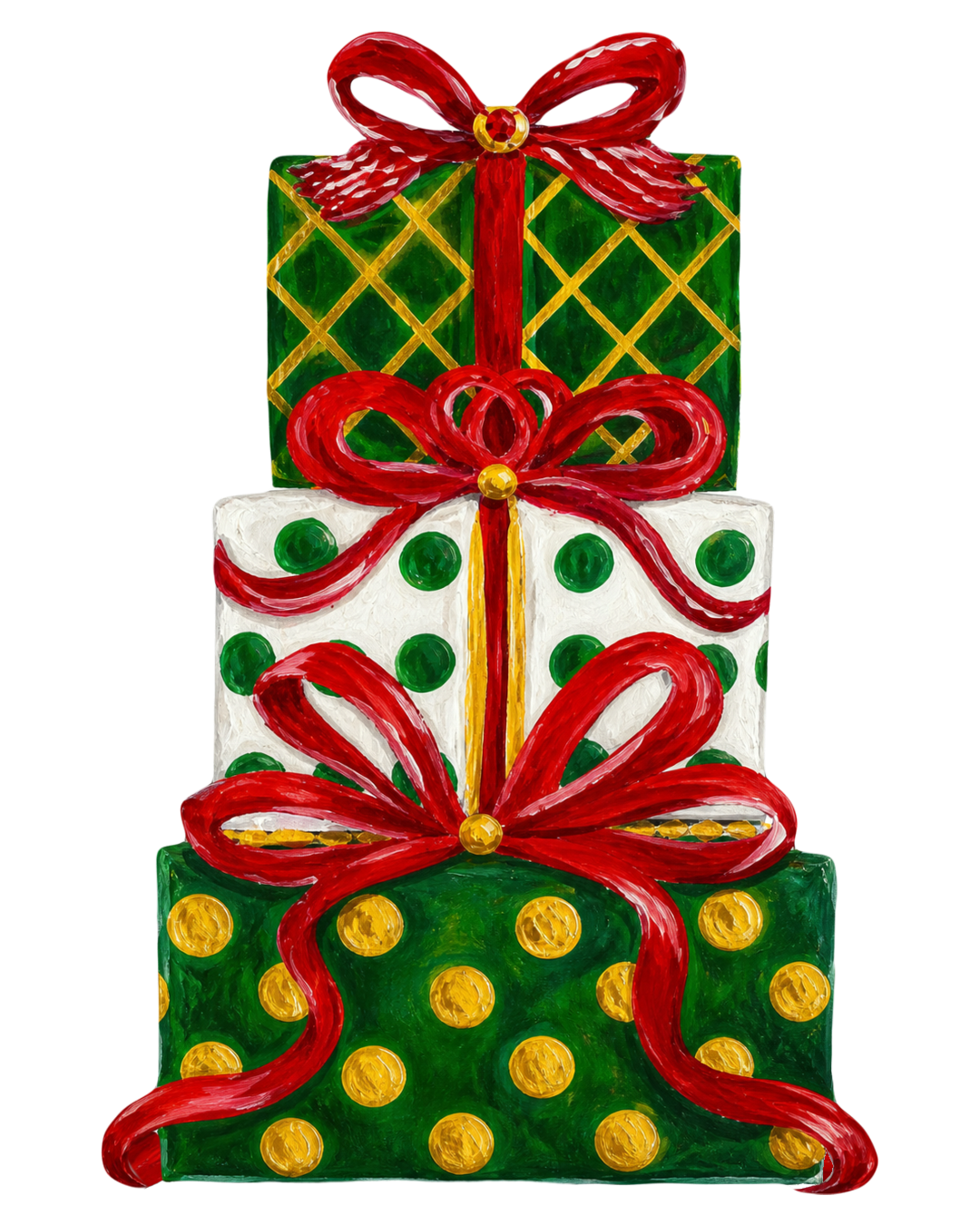 LARGE Designer Tiered Christmas Presents Door Hanger