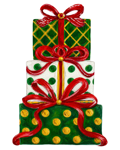 LARGE Designer Tiered Christmas Presents Door Hanger