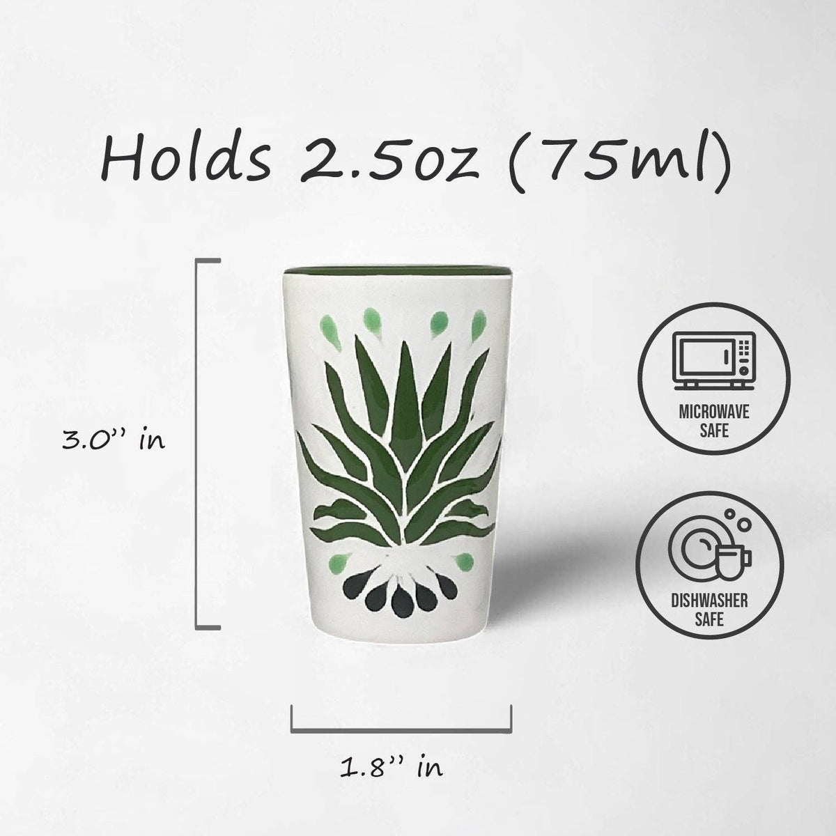 Shot Glasses, Agave Made in Mexico