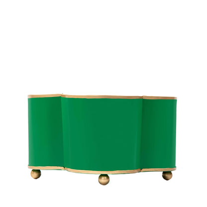 Mattie Quatrefoil Cachepot Planter - Emerald Green: Emerald Green / 6 x 12