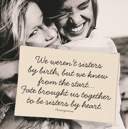 We Weren't Sister By Birth Decoupage Glass Tray: (2) 3.5"X 5.5"