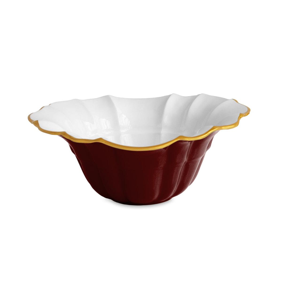Encanto Tuscany Med Bowl Bordeaux/Wht